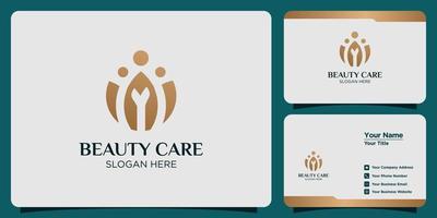 lotus flower logo design for beauty care vector