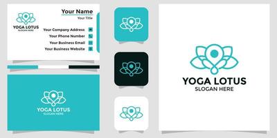 minimalist yoga logo design template vector