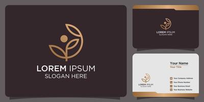 wellness design logo and branding card vector