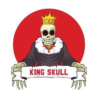 cráneo rey vector ilustración 1