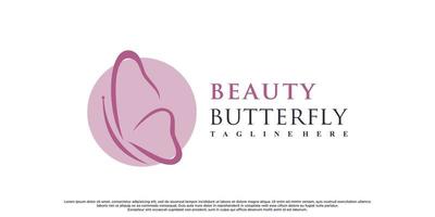 Beauty butterfly logo design with creative modern concept Premium Vector