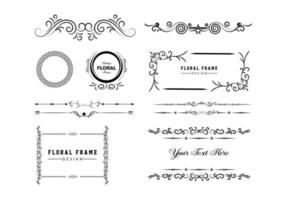 Vintage frames, dividers mega set isolated on white. Calligraphic design elements. vector