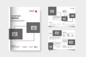 diseño de plantilla de folleto bi-fold de perfil de empresa vector