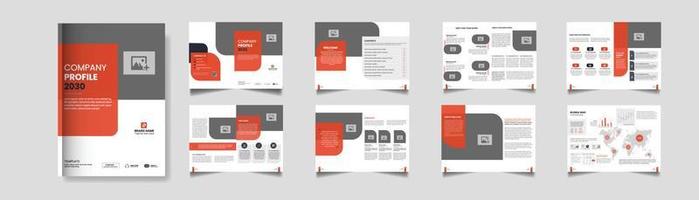 Company profile multipage brochure template design creative business brochure vector