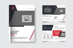 Corporate bi fold business brochure design template in a4 format vector