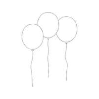 Balloon tracing worksheet for kids vector