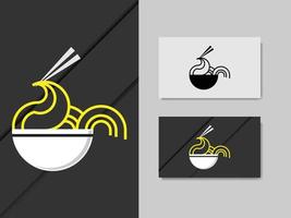 chicken noodle logo vector