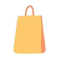 Carrier paper bag brown empty. vector