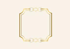 Golden double frame Vintage style design vector