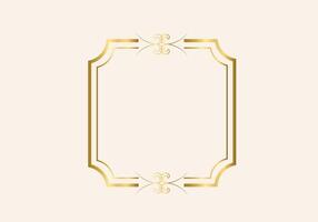 Golden double frame Vintage style design vector