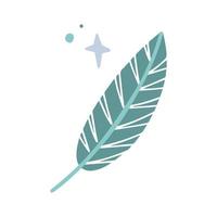 Feather icon flat style isolated on white background. vector