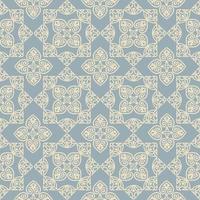 Abstract seamless pattern. Mosaic floral diagonal tile ornamental background. Muslim line ornament in arab orient style vector