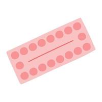 Contraceptive Pill, Hormonal Pills. Control and protection of pregnancy. vector