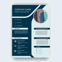 Creative corporate business introducing marking flyer design template
