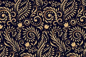 vintage ornamental golden flowers background design templates vector
