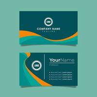 Modern Business Card Template Front and Back View. Vector illustration