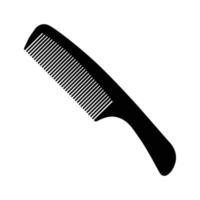 Comb Black and White Icon Design Element on Isolated White Background vector