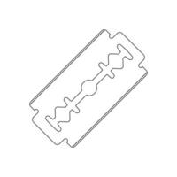 Double Edge Razor Blade Outline Icon Illustration on White Background vector