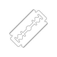 Double Edge Razor Blade Outline Icon Illustration on White Background vector