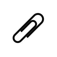 Paper Clip Black and White Icon Design Element on Isolated White Background vector