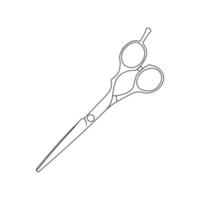 Haircut Scissors Outline Icon Illustration on White Background vector