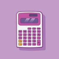 Calculator Vector Icon Illustration with Outline for Design Element, Clip Art, Web, Landing page, Sticker, Banner. Flat Cartoon Style