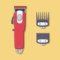 Haircut Machine Vector Icon Illustration with Outline for Design Element, Clip Art, Web, Landing page, Sticker, Banner. Flat Cartoon Style