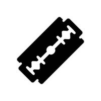 Double Edge Razor Blade Silhouette. Black and White Icon Design Element on Isolated White Background vector