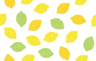 Lemons on black background. vector