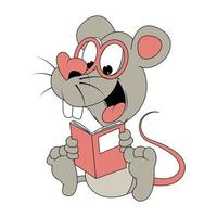 cute rat animal cartoon graphic vector