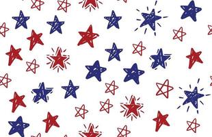 Presidents day, Independence Day USA, Hand drawn illustration. Stars grunge.