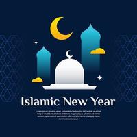 Islamic New Year Design Background For Greeting Moment vector