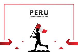 fondo de diseño del día de la independencia de perú para el momento internacional vector