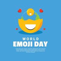 World Emoji Day Design Background For Greeting Moment vector