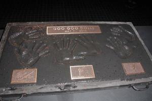 LOS ANGELES, MAY 7 -  handprints of - Robby Takac, John Rzeznik, Mike Malinin at the Goo Goo Dolls RockWalk Induction at the Paley Center For Media on May 7, 2013 in Beverly Hills, CA photo