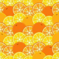 fondo con rodajas de cítricos, limón y naranja. composición brillante de frutas. bueno para la marca, la decoración del paquete de alimentos, el diseño de la cubierta, la impresión decorativa, el fondo. vector