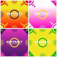 Abstract colorful geometric background texture illustration with circles. Cool for banner, social media template, poster and flyer template vector