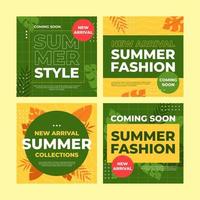 Summer New Arrival Post Set vector