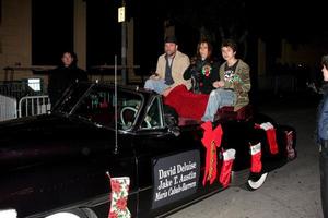 LOS ANGELES, NOV 28 -  David DeLuise, Maria Canals Barrera, Jake T  Austin arrives at the 2010 Hollywood Christmas Parade at Hollywood Boulevard on November 28, 2010 in Los Angeles, CA photo