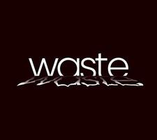Waste letter Typography design logo. Waste lettering logo with creative reflection wave. Environmental issue design with awareness. Concept Logo Design Template. vector