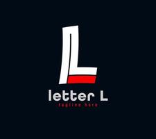 Letter L logo design. Unique special series. Creative minimal design template vector illustration