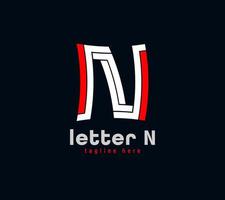 Letter N logo design. Unique special series. Creative minimal design template vector illustration