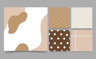 plantilla de notas de memo marrón para el diseño de tarjetas de reserva de chatarra de saludo. fondo abstracto. papel de regalo de papel pintado. vector