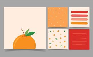 orange memo notes Template for Greeting Scrap booking Card Design. abstract background. wallpaper wrapping paper. vector