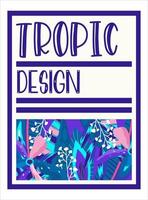 Canvas tropical neon jungle. Summer botanical wallpaper. Botanical jungle. Abstract art background vector. Tropical foliage art background vector. Poster floral neon. vector