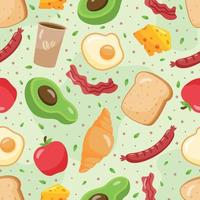 Breakfast Food Element Background Concept vector