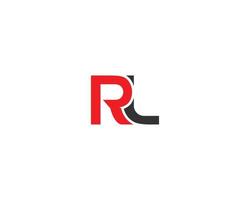 Ilustración de vector creativo de concepto de diseño de logotipo de letra rl.