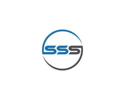 Letter SSS Logo Simple Design Concept Vector Symbol illustration.