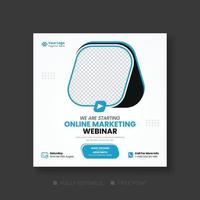 digital marketing social media post template design banner vector