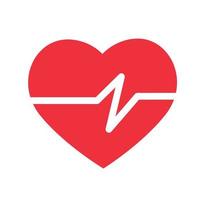 heart icon with sign , heartbeat. vector illustration